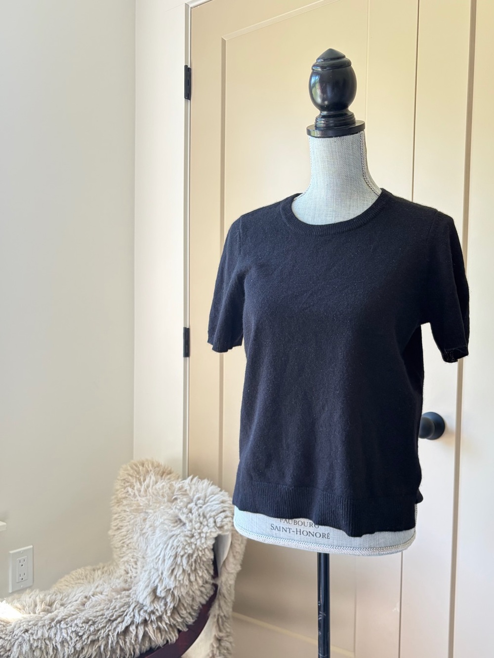 100 % Cashmere Black Sweater - Brand Charter Club Luxury-Size M